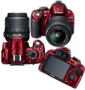 red-nikon-d3100-camera